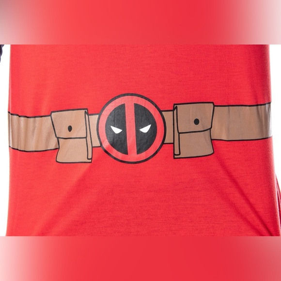 NWT Marvel Deadpool Red and Black Men's Pajama Set size 2X - Picture 3 of 13